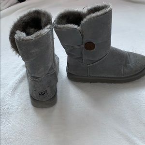 Gray Bailey button UGG boots